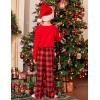 Arshiner Boys Pajama Pants Long Sleep Plaid Pants Soft Lounge Pj Bottoms with Pockets(Red Black Plaid)