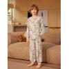 Arshiner Boys Pajamas Long Sleeve Henley Top and Pants Boys 2 Piece Pajama Set Sleepwear for 6-14 Years(Bear)