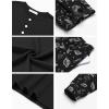Arshiner Boys Pajamas Long Sleeve Henley Top and Pants Boys 2 Piece Pajama Set Sleepwear for 6-14 Years(Black Moon)