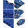 Arshiner Boys Pajamas Long Sleeve Henley Top and Pants Boys 2 Piece Pajama Set Sleepwear for 6-14 Years(Blue)
