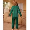 Arshiner Boys Pajamas Long Sleeve Henley Top and Pants Boys 2 Piece Pajama Set Sleepwear for 6-14 Years(Green Plaid)