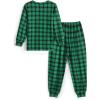 Arshiner Boys Pajamas Long Sleeve Henley Top and Pants Boys 2 Piece Pajama Set Sleepwear for 6-14 Years(Green Plaid)