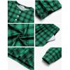 Arshiner Boys Pajamas Long Sleeve Henley Top and Pants Boys 2 Piece Pajama Set Sleepwear for 6-14 Years(Green Plaid)