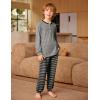 Arshiner Boys Pajamas Long Sleeve Henley Top and Pants Boys 2 Piece Pajama Set Sleepwear for 6-14 Years(Grey)