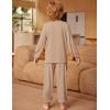 Arshiner Boys Pajamas Long Sleeve Henley Top and Pants Boys 2 Piece Pajama Set Sleepwear for 6-14 Years(Khaki)