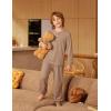Arshiner Boys Pajamas Long Sleeve Henley Top and Pants Boys 2 Piece Pajama Set Sleepwear for 6-14 Years(Khaki)