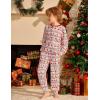 Arshiner Boys Pajamas Long Sleeve Henley Top and Pants Boys 2 Piece Pajama Set Sleepwear for 6-14 Years(Red Deer)