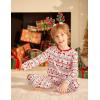 Arshiner Boys Pajamas Long Sleeve Henley Top and Pants Boys 2 Piece Pajama Set Sleepwear for 6-14 Years(Red Deer)