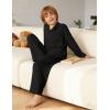 Arshiner Boys Pajamas Set Long Sleeve Button-Down Sleepwear 2 Piece Pjs Set for Boys 5-13 Years(Black)