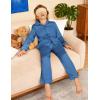 Arshiner Boys Pajamas Set Long Sleeve Button-Down Sleepwear 2 Piece Pjs Set for Boys 5-13 Years(Blue)
