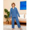 Arshiner Boys Pajamas Set Long Sleeve Button-Down Sleepwear 2 Piece Pjs Set for Boys 5-13 Years(Blue)