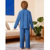 Arshiner Boys Pajamas Set Long Sleeve Button-Down Sleepwear 2 Piece Pjs Set for Boys 5-13 Years(Blue)
