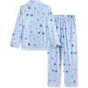 Arshiner Boys Pajamas Set Long Sleeve Button-Down Sleepwear 2 Piece Pjs Set for Boys 5-13 Years(Blue Moon)