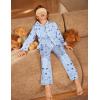 Arshiner Boys Pajamas Set Long Sleeve Button-Down Sleepwear 2 Piece Pjs Set for Boys 5-13 Years(Blue Moon)