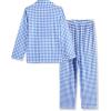 Arshiner Boys Pajamas Set Long Sleeve Button-Down Sleepwear 2 Piece Pjs Set for Boys 5-13 Years(Blue Plaid)