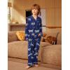 Arshiner Boys Pajamas Set Long Sleeve Button-Down Sleepwear 2 Piece Pjs Set for Boys 5-13 Years(Blue Zebra)