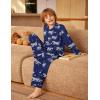Arshiner Boys Pajamas Set Long Sleeve Button-Down Sleepwear 2 Piece Pjs Set for Boys 5-13 Years(Blue Zebra)