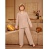 Arshiner Boys Pajamas Set Long Sleeve Button-Down Sleepwear 2 Piece Pjs Set for Boys 5-13 Years(Champagne)