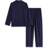 Arshiner Boys Pajamas Set Long Sleeve Button-Down Sleepwear 2 Piece Pjs Set for Boys 5-13 Years(Navy Blue)