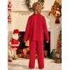 Arshiner Boys Pajamas Set Long Sleeve Button-Down Sleepwear 2 Piece Pjs Set for Boys 5-13 Years(Red)