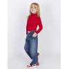Arshiner Girls 2 Pack Turtleneck Long Sleeve Shirts Ribbed Base Layer Top Slim Fit Pullover Blouse Tee(Black/Red)