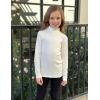 Arshiner Girls 2 Pack Turtleneck Long Sleeve Shirts Ribbed Base Layer Top Slim Fit Pullover Blouse Tee(White/White)