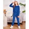 Arshiner Girls 2 Piece Outfit Sweatsuits Set Kids Velour Sweatshirts & Sweatpants Tracksuits Set for Girls(Navy Blue)