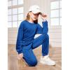 Arshiner Girls 2 Piece Outfit Sweatsuits Set Kids Velour Sweatshirts & Sweatpants Tracksuits Set for Girls(Navy Blue)