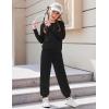 Arshiner Girls 2 Piece Outfits Fall Clothes Long Sleeve Pullover Sweatshirt and Sweatpants with Pockets Kids Clothing(Black)
