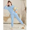 Arshiner Girls 2 Piece Outfits Fall Clothes Long Sleeve Pullover Sweatshirt and Sweatpants with Pockets Kids Clothing(Blue)