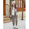 Arshiner Girls 2 Piece Outfits Fall Clothes Long Sleeve Pullover Sweatshirt and Sweatpants with Pockets Kids Clothing(Leopard)