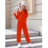 Arshiner Girls 2 Piece Outfits Fall Clothes Long Sleeve Pullover Sweatshirt and Sweatpants with Pockets Kids Clothing(Red)
