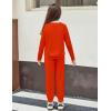 Arshiner Girls 2 Piece Outfits Fall Clothes Long Sleeve Pullover Sweatshirt and Sweatpants with Pockets Kids Clothing(Red)