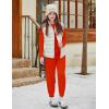 Arshiner Girls 2 Piece Outfits Fall Clothes Long Sleeve Pullover Sweatshirt and Sweatpants with Pockets Kids Clothing(Red)