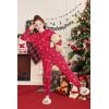 Arshiner Girls 2 Piece Outfits Fall Clothes Long Sleeve Pullover Sweatshirt and Sweatpants with Pockets Kids Clothing(Red Christmas)