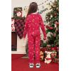 Arshiner Girls 2 Piece Outfits Fall Clothes Long Sleeve Pullover Sweatshirt and Sweatpants with Pockets Kids Clothing(Red Christmas)