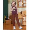 Arshiner Girls 2 Piece Outfits Fall Clothes Long Sleeve Pullover Sweatshirt and Sweatpants with Pockets Kids Clothing(Teddy)