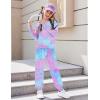 Arshiner Girls 2 Piece Outfits Fall Clothes Long Sleeve Pullover Sweatshirt and Sweatpants with Pockets Kids Clothing(Tie Dye)