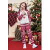 Arshiner Girls 2 Piece Outfits Fall Clothes Long Sleeve Pullover Sweatshirt and Sweatpants with Pockets Kids Clothing(White Christmas)