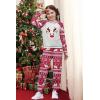 Arshiner Girls 2 Piece Outfits Fall Clothes Long Sleeve Pullover Sweatshirt and Sweatpants with Pockets Kids Clothing(White Christmas)