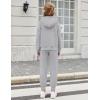Arshiner Girls 2 Piece Outfits Fashion Sweatsuits Button Down Hooded Sweatshirt and Sweatpants with Pockets Kids Tracksuit(Grey)
