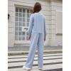 Arshiner Girls 2 Piece Outfits Sweatsuit Set Twist Front Sweatshirt Wide Leg Sweatpants Tracksuit with Pockets(Light Grey)