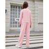 Arshiner Girls 2 Piece Outfits Sweatsuit Set Twist Front Sweatshirt Wide Leg Sweatpants Tracksuit with Pockets(Pink)