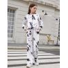 Arshiner Girls 2 Piece Outfits Sweatsuit Set Twist Front Sweatshirt Wide Leg Sweatpants Tracksuit with Pockets(Tie Dye-black&white)