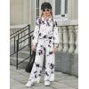 Arshiner Girls 2 Piece Outfits Sweatsuit Set Twist Front Sweatshirt Wide Leg Sweatpants Tracksuit with Pockets(Tie Dye-black&white)