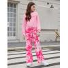 Arshiner Girls 2 Piece Outfits Sweatsuit Set Twist Front Sweatshirt Wide Leg Sweatpants Tracksuit with Pockets(Tie Dye-rose&pink)