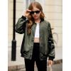 Arshiner Girls Bomber Jacket Casual Coat Zip Up Outerwear with Pockets for 4-12 Years(Army Green)