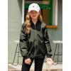 Arshiner Girls Bomber Jacket Casual Coat Zip Up Outerwear with Pockets for 4-12 Years(Army Green)