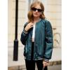 Arshiner Girls Bomber Jacket Casual Coat Zip Up Outerwear with Pockets for 4-12 Years(Teal Blue)