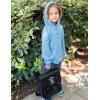 Arshiner Girls Button Up Hoodies Kids Casual V Neck Sweatshirt Girl Long Sleeve Shirts Tunic Tops Curved Hem 5-13 Years(Deep Blue)